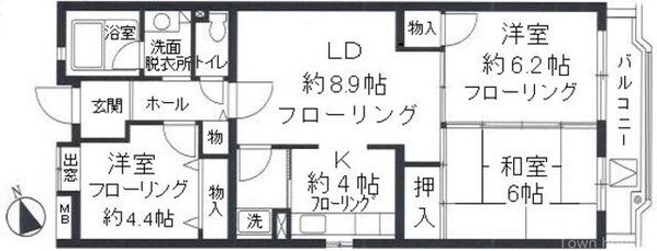 ブランニュー別所１号棟の物件間取画像